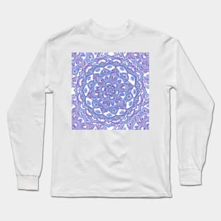 Lilac Spring Doodle Flower Long Sleeve T-Shirt